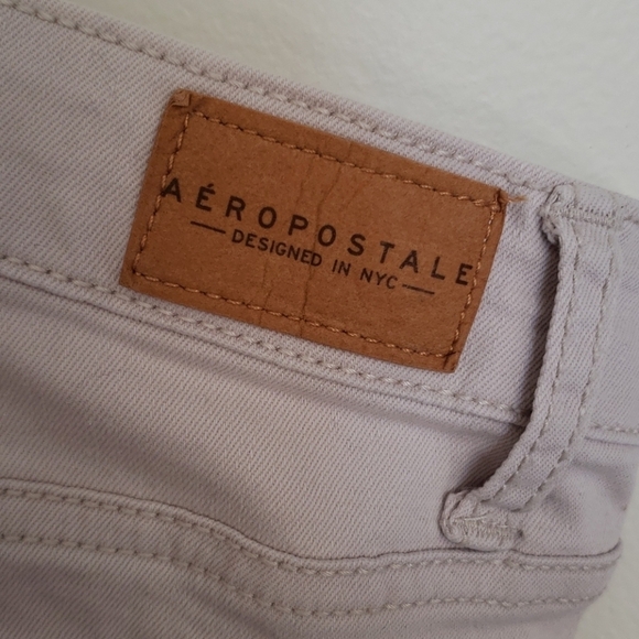 Aeropostale Shorts Womens 10 High Waisted Embroidered Beige - Picture 5 of 8